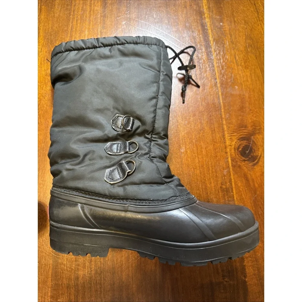 Vintage Sorel Kaufman Canada Snow Boots Womens 8‎ Black Pac Boots Felt Liner
